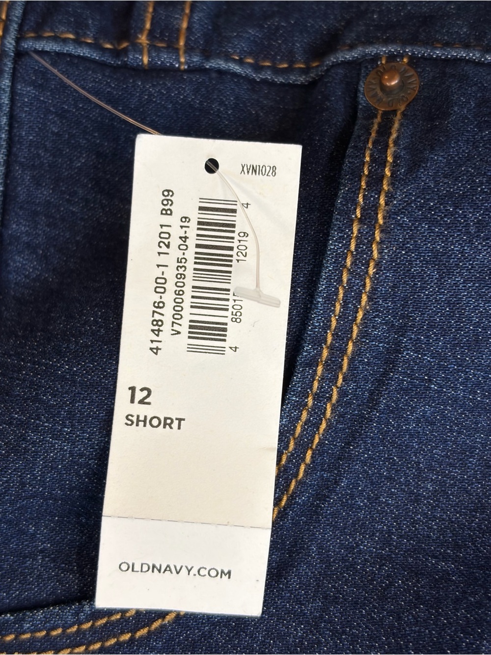 NWT Old Navy Super Skinny Dark Wash Jeans Size 12 Short - Picture 6 of 9